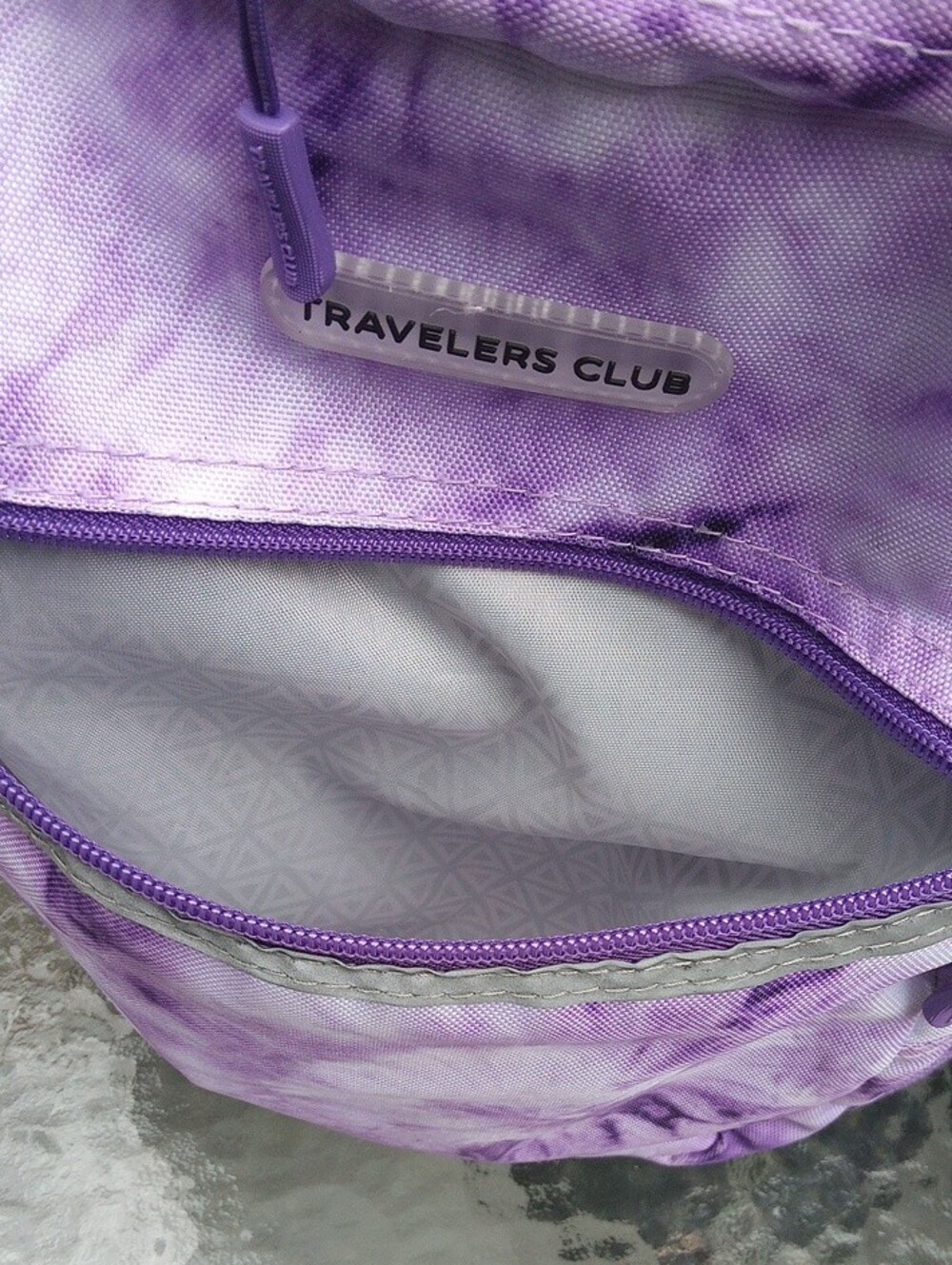 Purple Tie-Dye Rolling Backpack - Picture 12 of 16